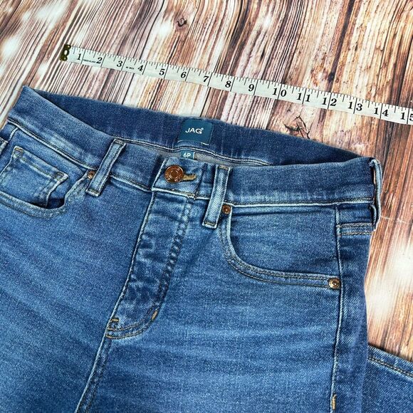 Jag Jeans VALENTINA SKINNY Size 6P/27 Blue Pull On Mid Rise Denim Pants 28x26.5 - Picture 5 of 12